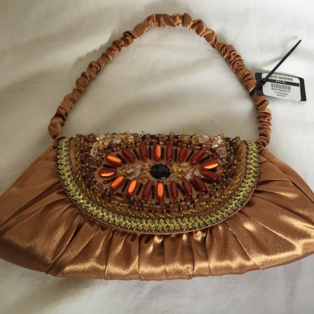 Sasha New York Satin Handmade Beaded Evening Bag